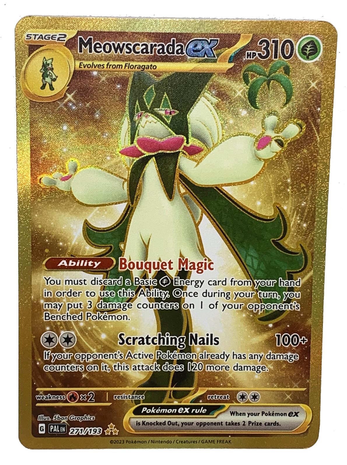 271.	Meowscarada EX - Gold - Paldea Evolved