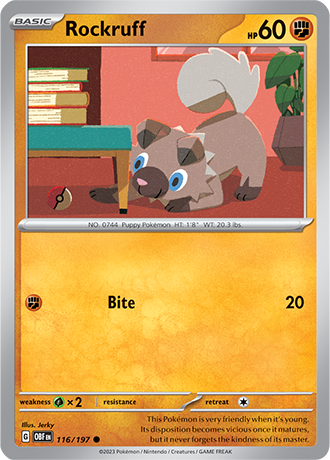 116. Rockruff - Obsidian Flames