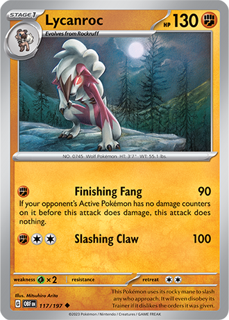 117. Lycanroc - Obsidian Flames